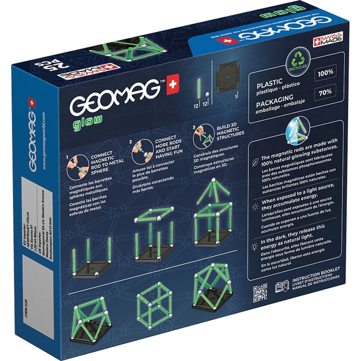 Playset Geomag Glow Recycled 25 Piese - Jucarii si jocuri, Păpuși și figurine