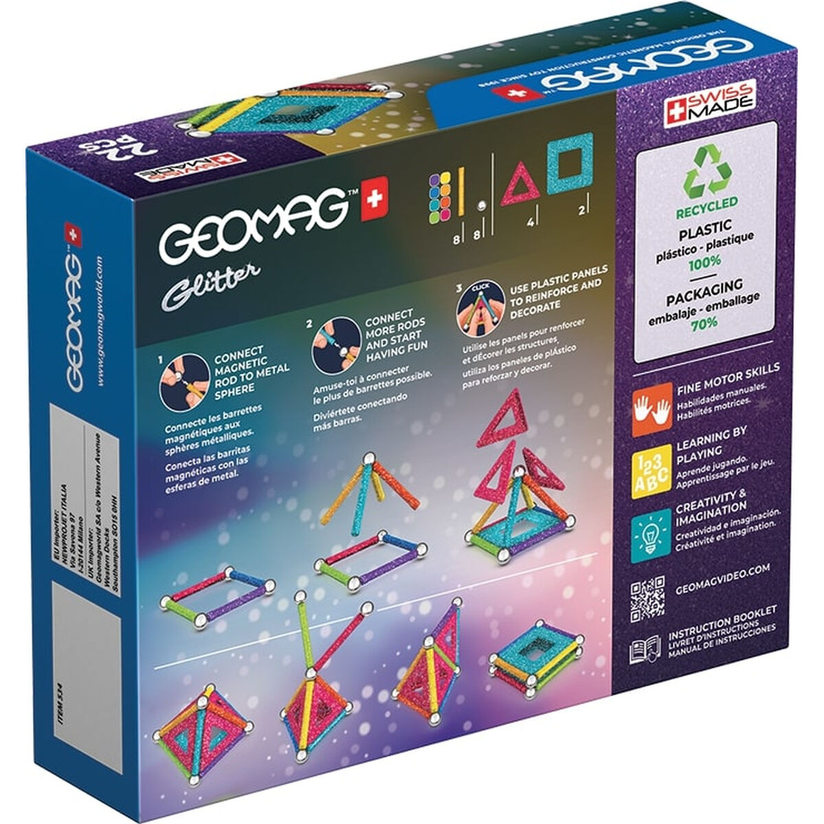 Playset Geomag Glitter (22 Piese) - Jucarii si jocuri, Păpuși și figurine