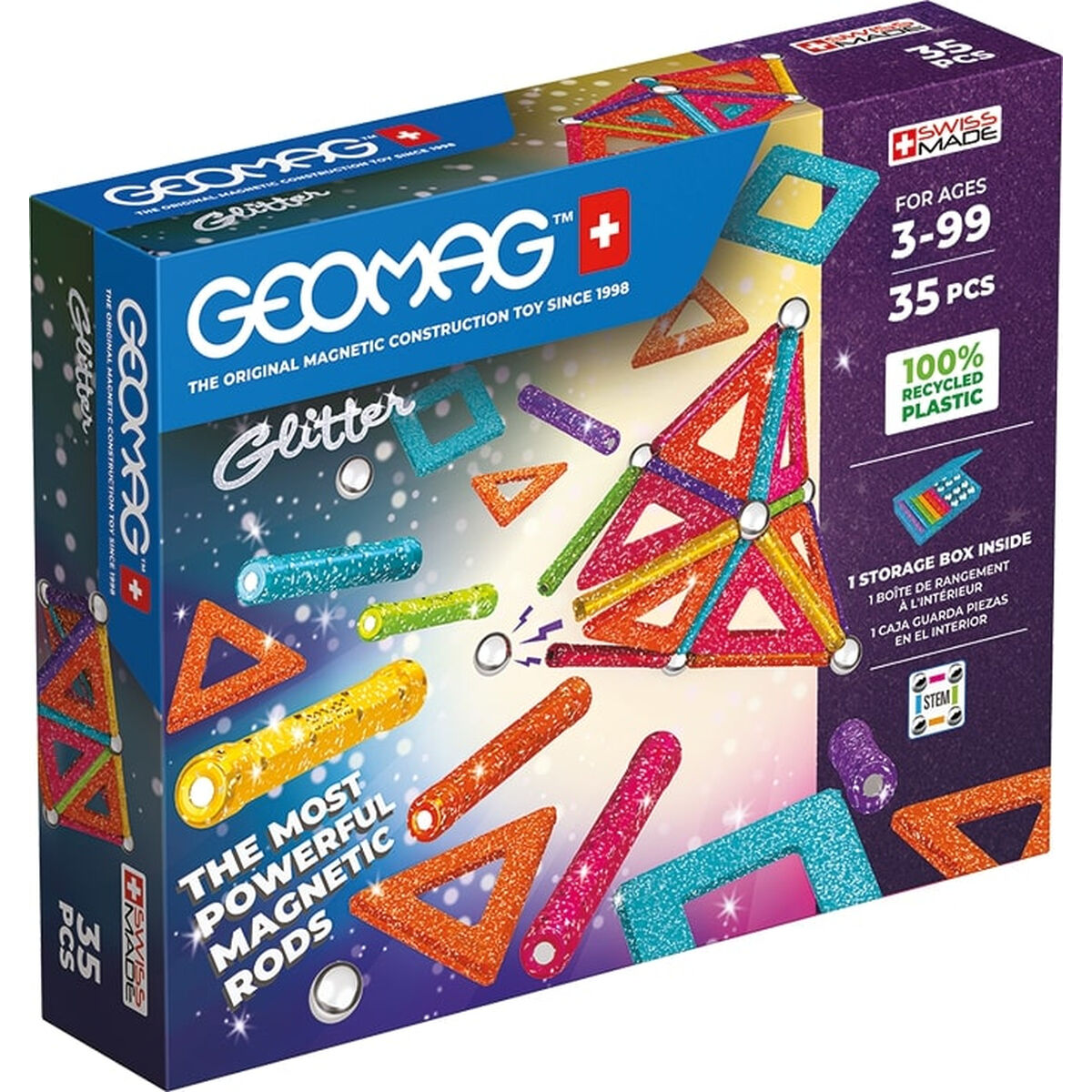 Playset Geomag Glitter (35 Piese) - Jucarii si jocuri, Păpuși și figurine