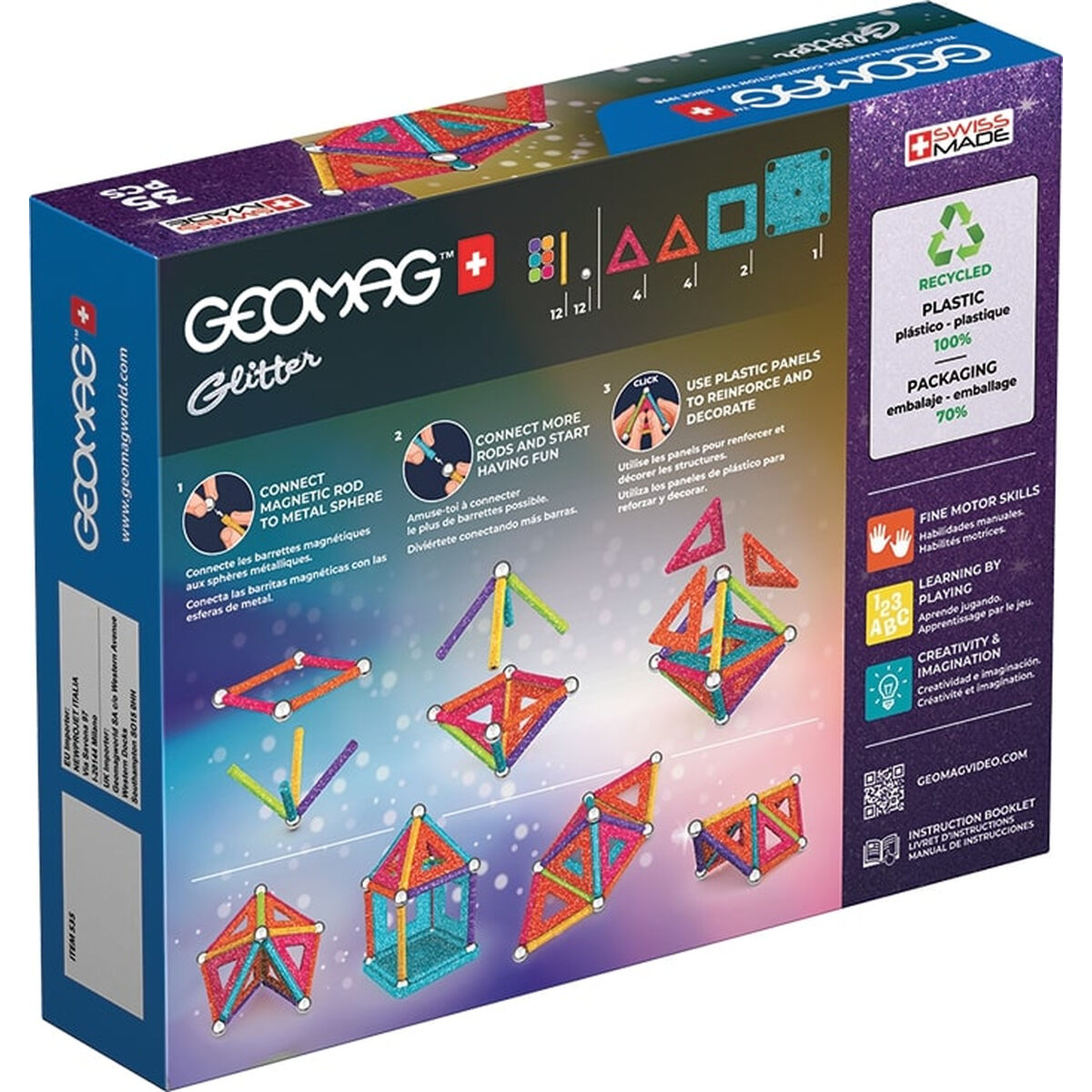 Playset Geomag Glitter (35 Piese) - Jucarii si jocuri, Păpuși și figurine