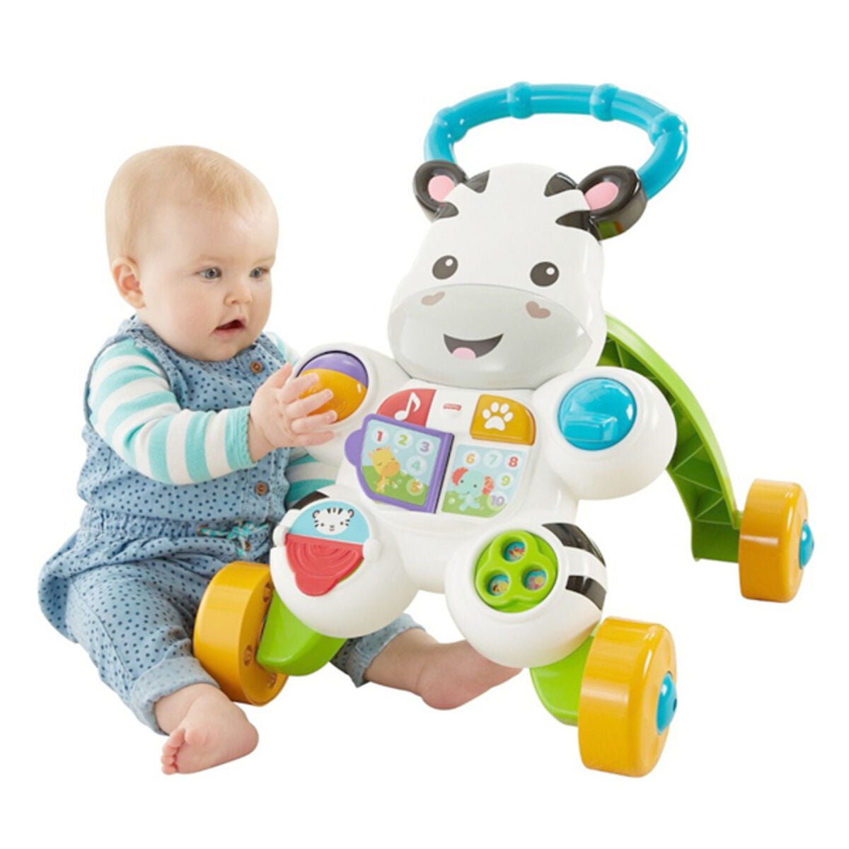 Mașină-Premergător Mattel Zebră Alb (1+ An) - Bebelus, Activitate și divertisment