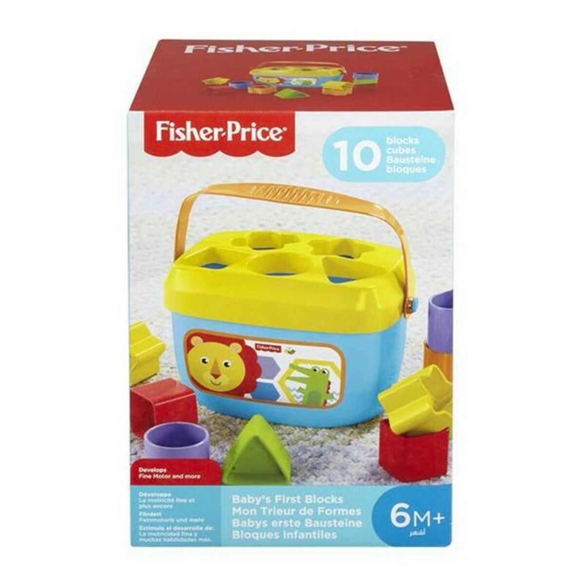 Coș cu Plăci de Construcție Fisher-Price FFC84 5 Piese 10 Piese - Bebelus, Jucăriile copilăriei timpurii