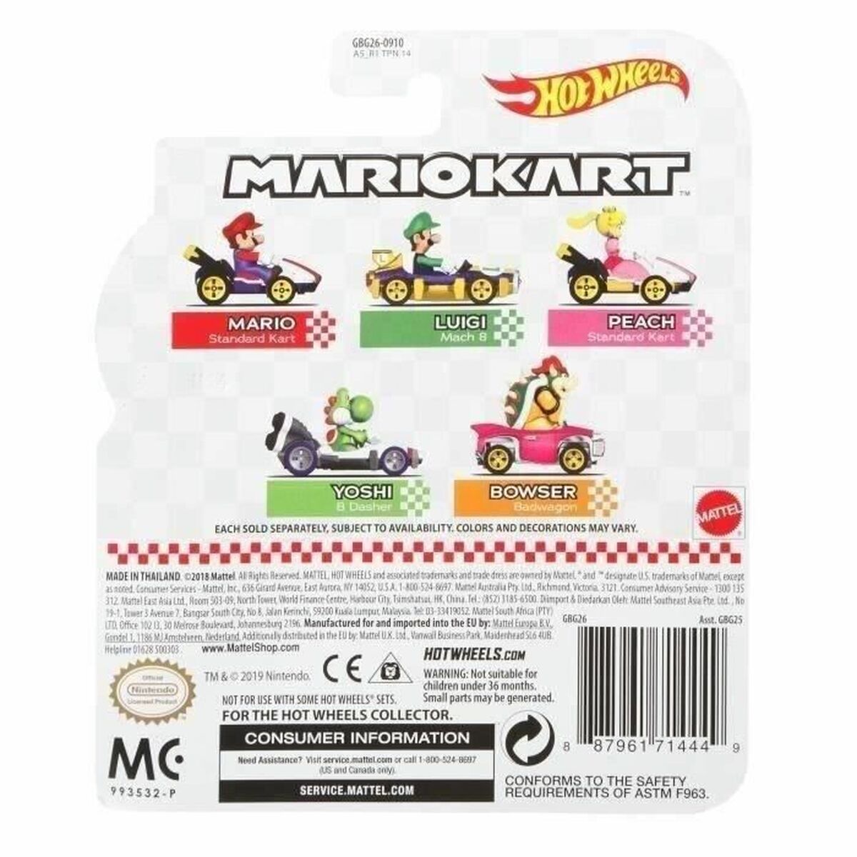 Mașină de jucărie Hot Wheels Mario Kart 1:64 - Jucarii si jocuri, Păpuși și accesorii