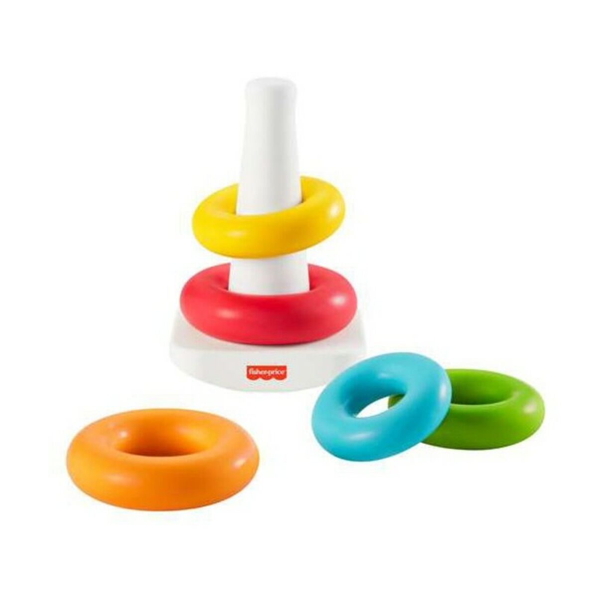 Piramidă Inele Fisher-Price Eco | Stivuire, Joc Clasic | 6+ Luni - Bebelus, Jucăriile copilăriei timpurii