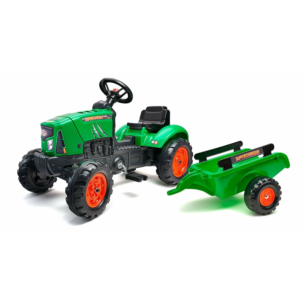 Tractor cu Pedale Falk Supercharger 2031AB Verde - Jucarii si jocuri, În aer liber și sport
