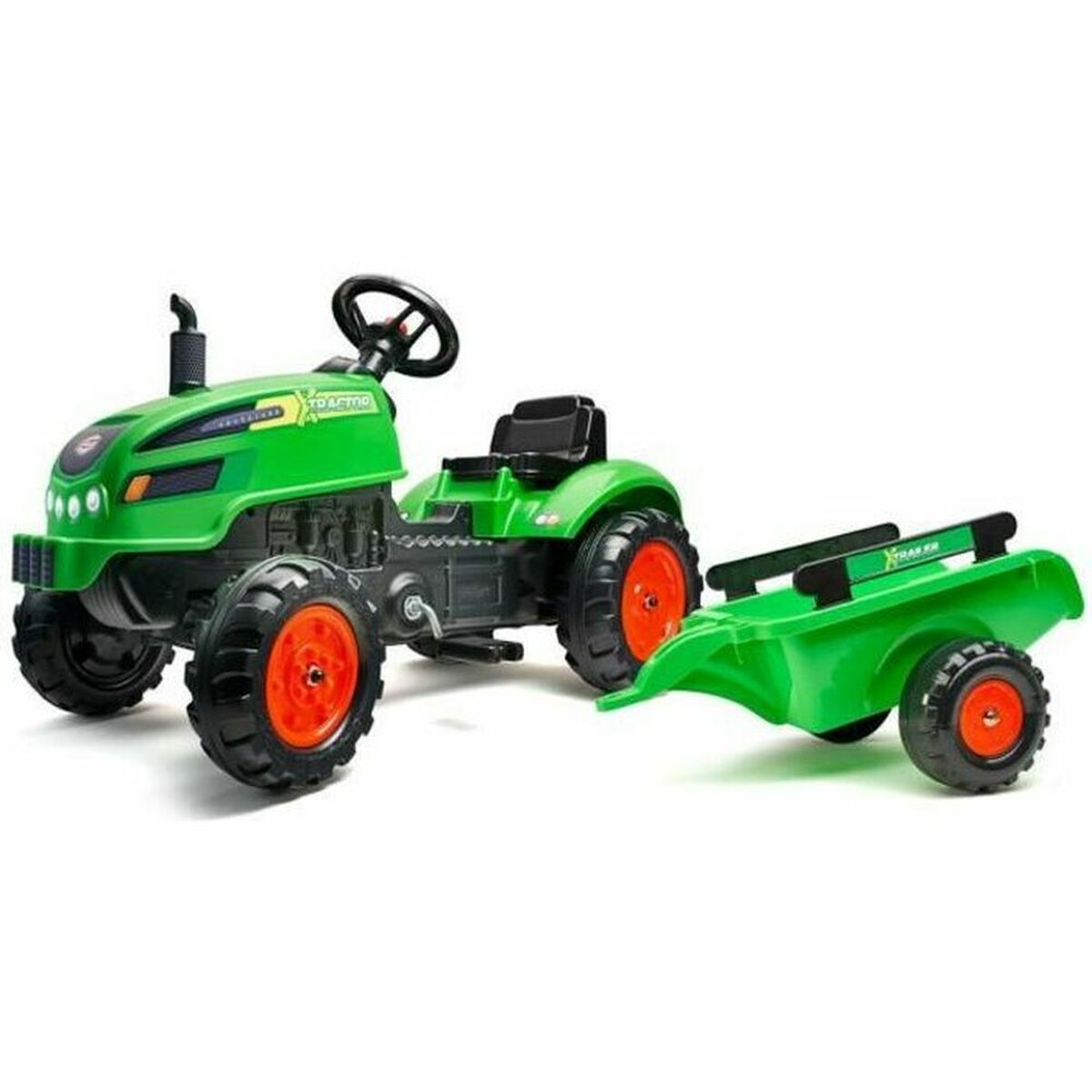 Tractor cu Pedale Falk Xtractor 2048AB Verde - Jucarii si jocuri, În aer liber și sport