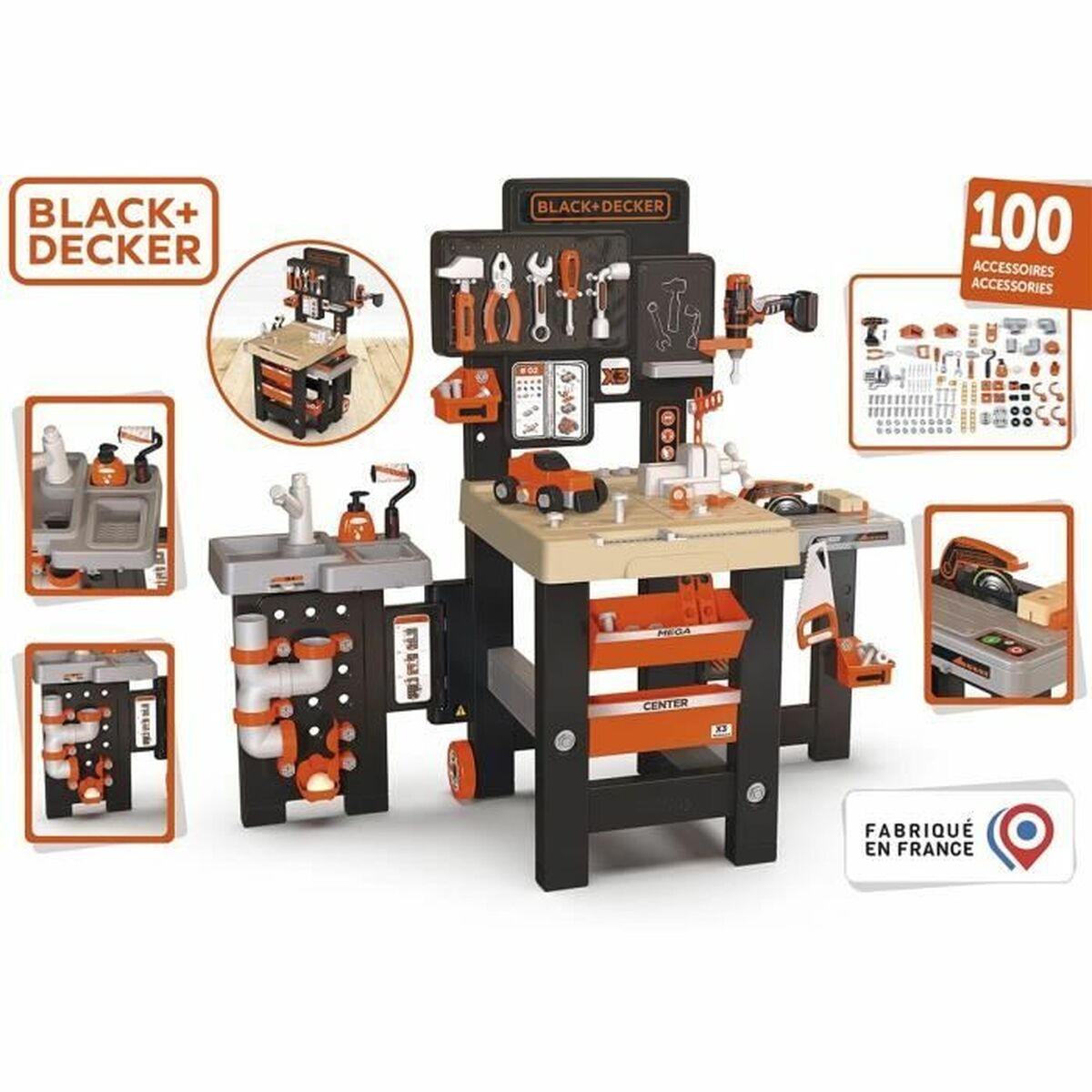 Set deunelte pentru copii Smoby Black + Decker - Jucarii si jocuri, Imitații de jocuri