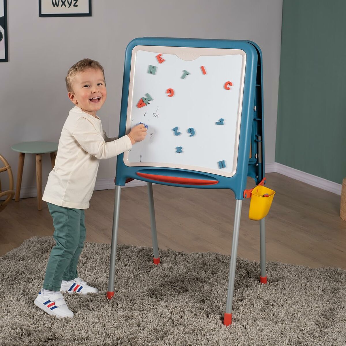 Tablă cu Două Fețe Smoby Pliabil 80 Piese 105 x 49 x 52 cm - Jucarii si jocuri, Activități creative