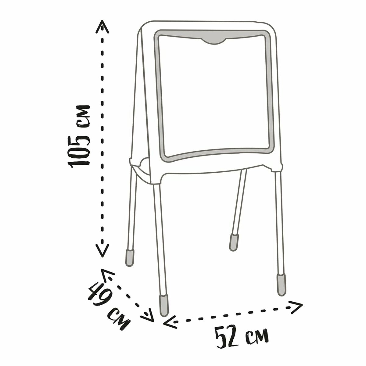 Tablă cu Două Fețe Smoby Pliabil 80 Piese 105 x 49 x 52 cm - Jucarii si jocuri, Activități creative