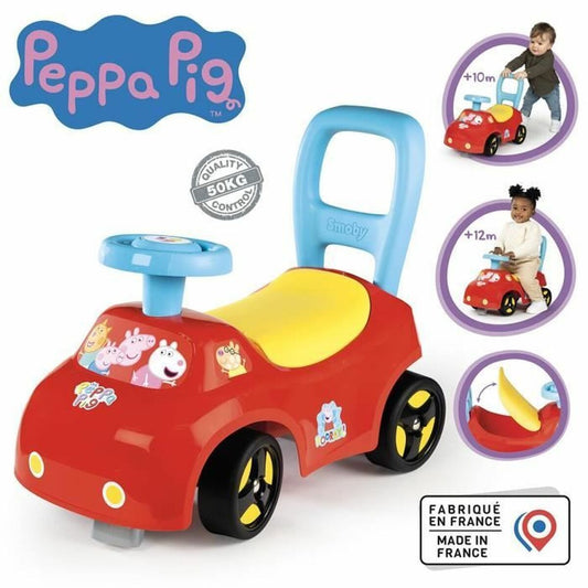Mașină-Premergător Smoby Peppa Pig 2 în 1 - Jucarii si jocuri, În aer liber și sport