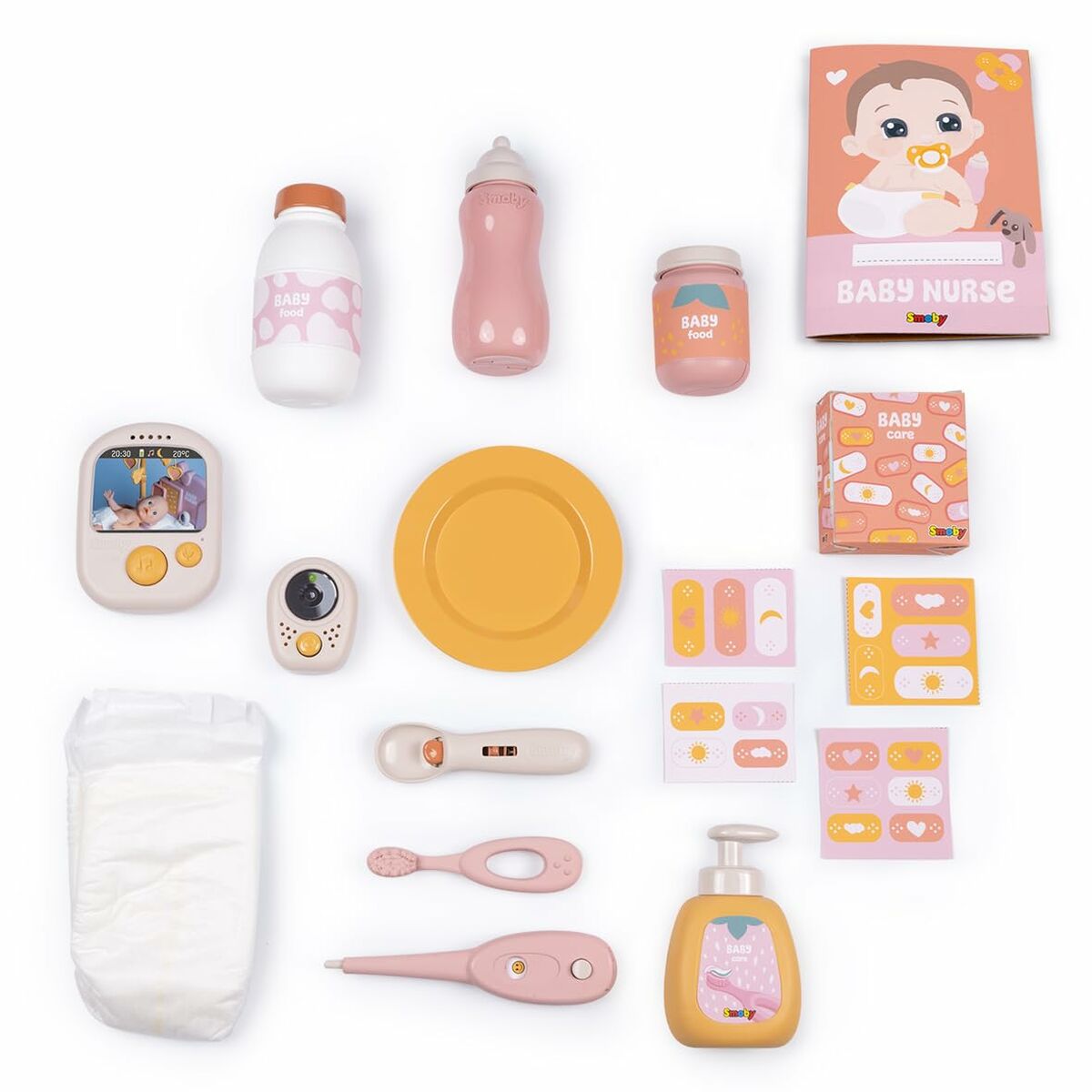 Centru de Îngrijire Păpuși Smoby Baby Nurse, 3-în-1, 16 Accesorii, Babyphone Electronic - Jucarii si jocuri, Imitații de jocuri