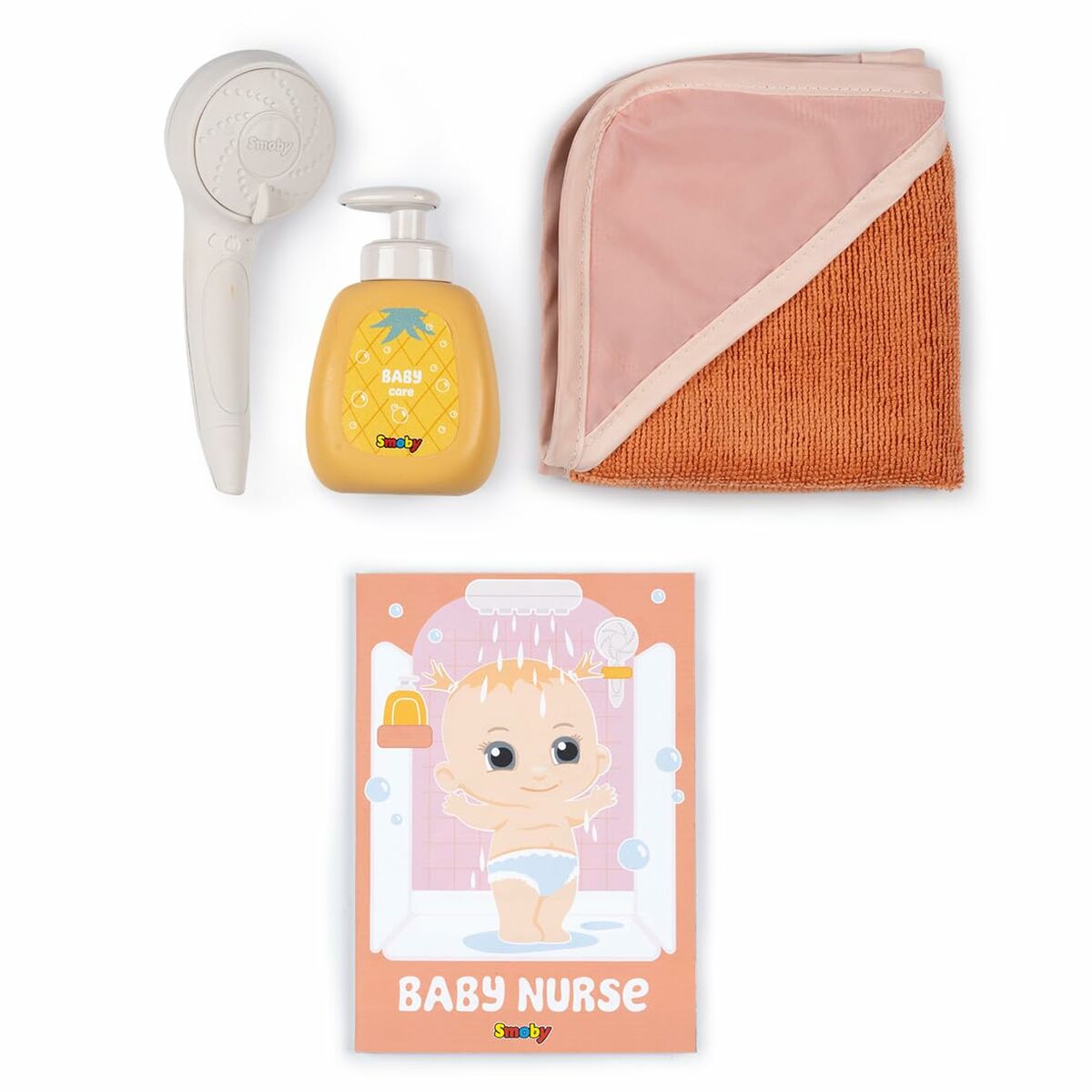 Cabină de Duș Funcțională Smoby Baby Nurse (42 cm), Duș Real, Rezervor de Apă, 3 Accesorii, 3+ Ani - Jucarii si jocuri, Imitații de jocuri