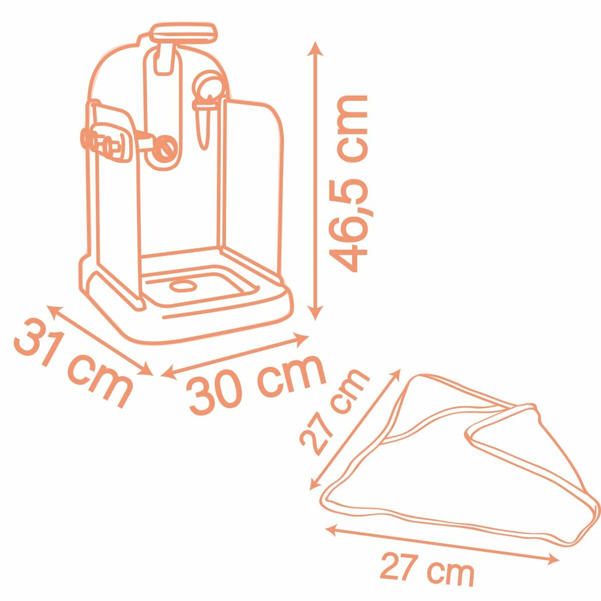 Cabină de Duș Funcțională Smoby Baby Nurse (42 cm), Duș Real, Rezervor de Apă, 3 Accesorii, 3+ Ani - Jucarii si jocuri, Imitații de jocuri