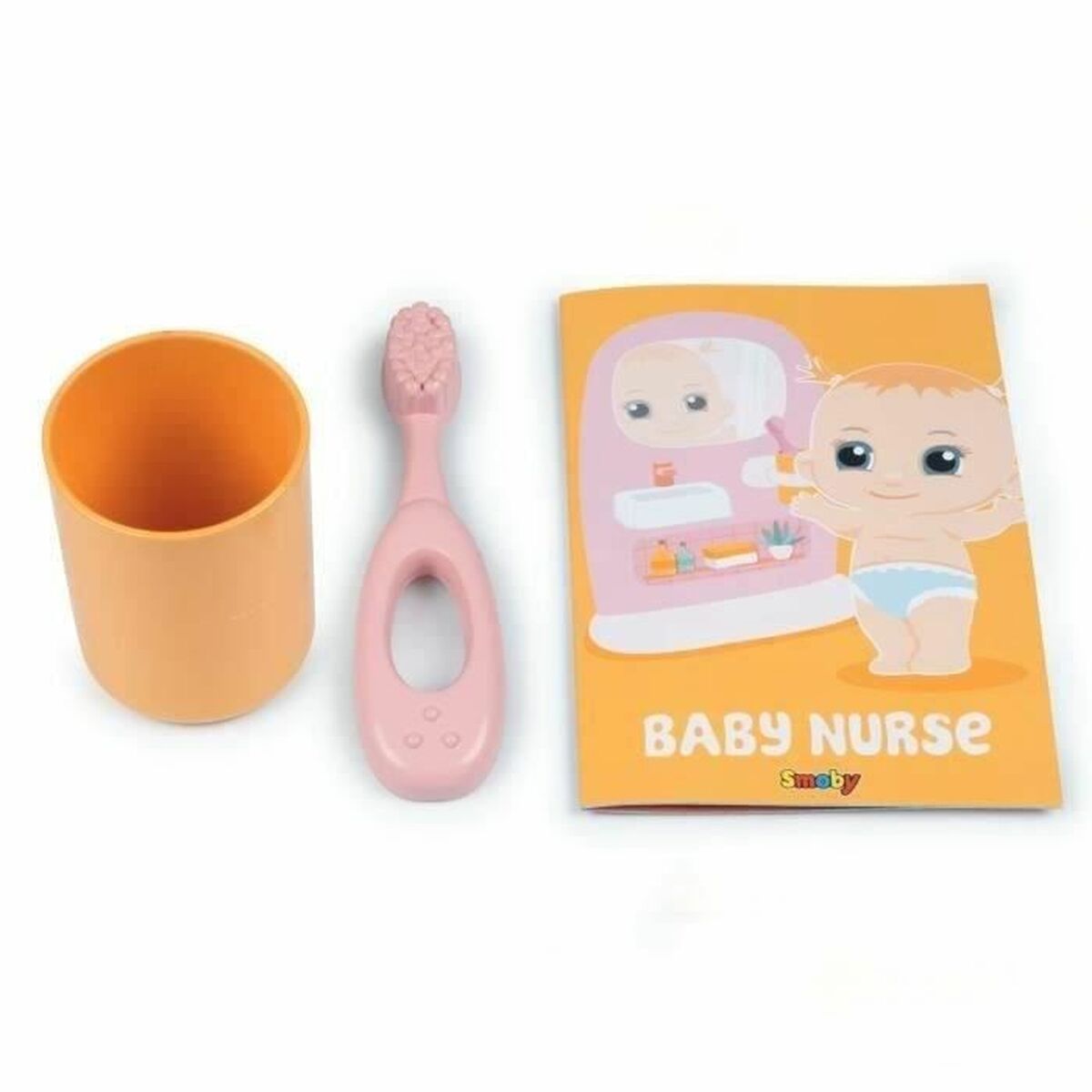 Set Toaletă și Chiuvetă Smoby Baby Nurse 2-în-1, Oglindă, 2 Accesorii - Jucarii si jocuri, Imitații de jocuri