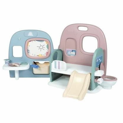 Centru de Îngrijire Smoby Baby Care Rotativ 360°, 3-în-1, Tablă, Tobogan - Jucarii si jocuri, Imitații de jocuri