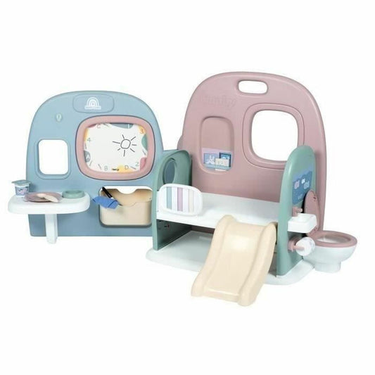 Centru de Îngrijire Smoby Baby Care Rotativ 360°, 3-în-1, Tablă, Tobogan - Jucarii si jocuri, Imitații de jocuri