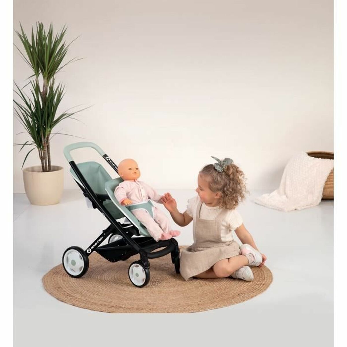 Cărucior pentru Păpuși Smoby Maxi-Cosi Twin 64 cm - Jucarii si jocuri, Păpuși și accesorii