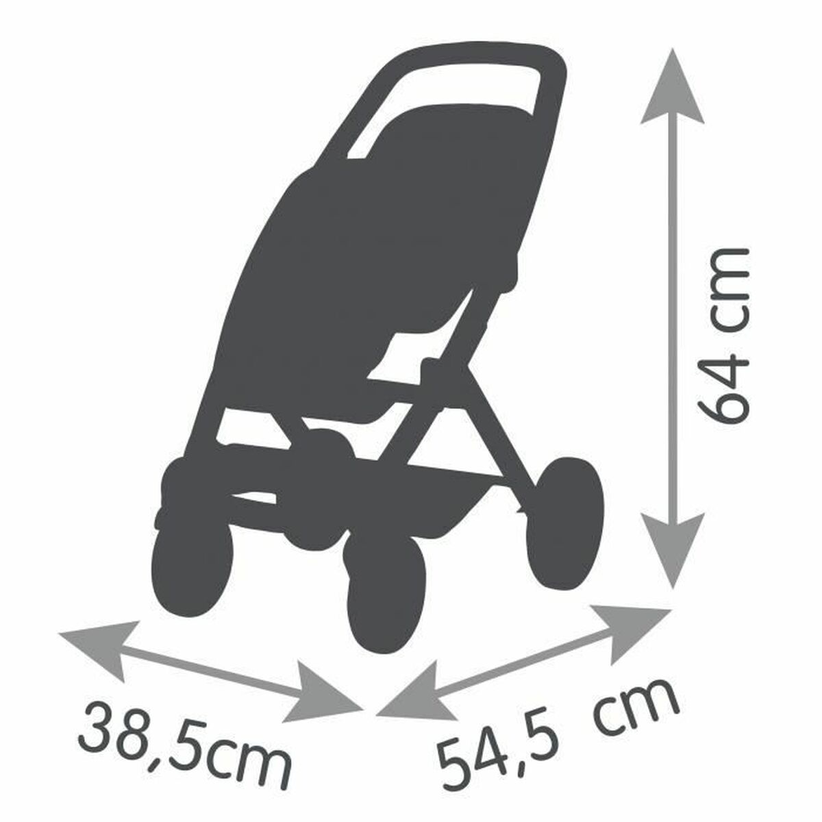 Cărucior pentru Păpuși Smoby Maxi-Cosi Twin 64 cm - Jucarii si jocuri, Păpuși și accesorii