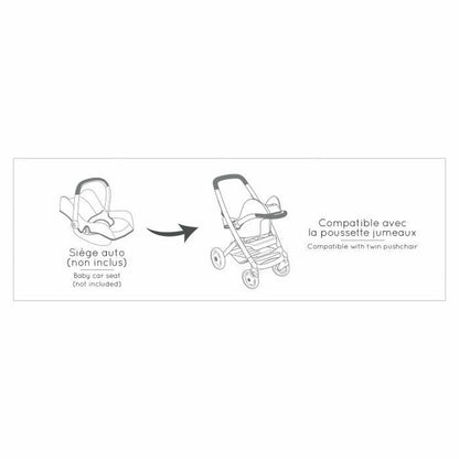 Cărucior pentru Păpuși Smoby Maxi-Cosi Twin 64 cm - Jucarii si jocuri, Păpuși și accesorii