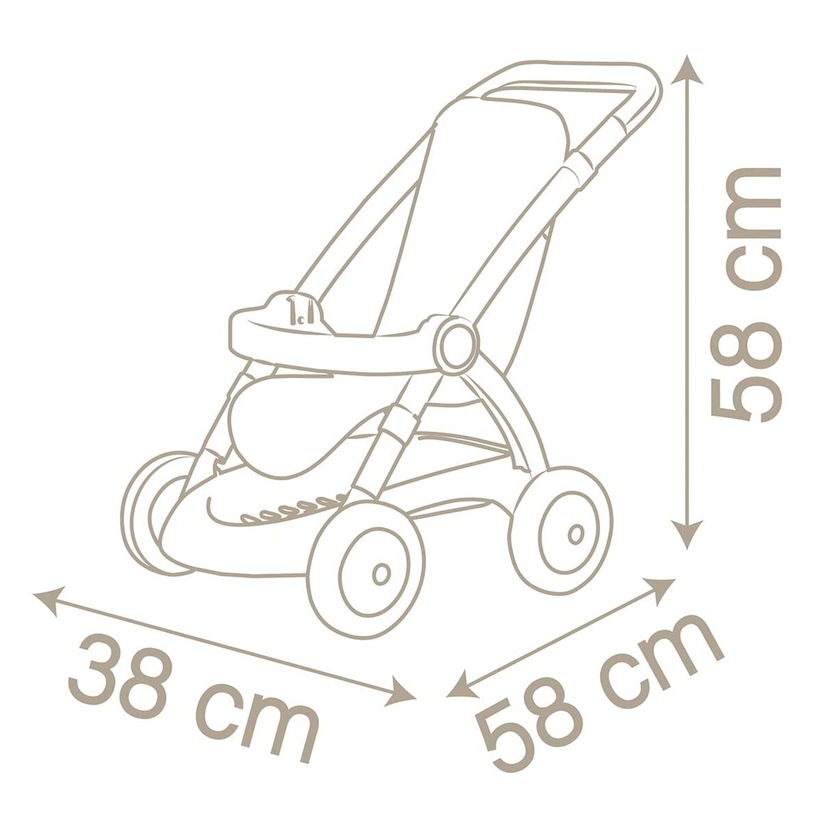 Cărucior pentru Păpuși Smoby Stroller (58 cm) - Jucarii si jocuri, Păpuși și accesorii