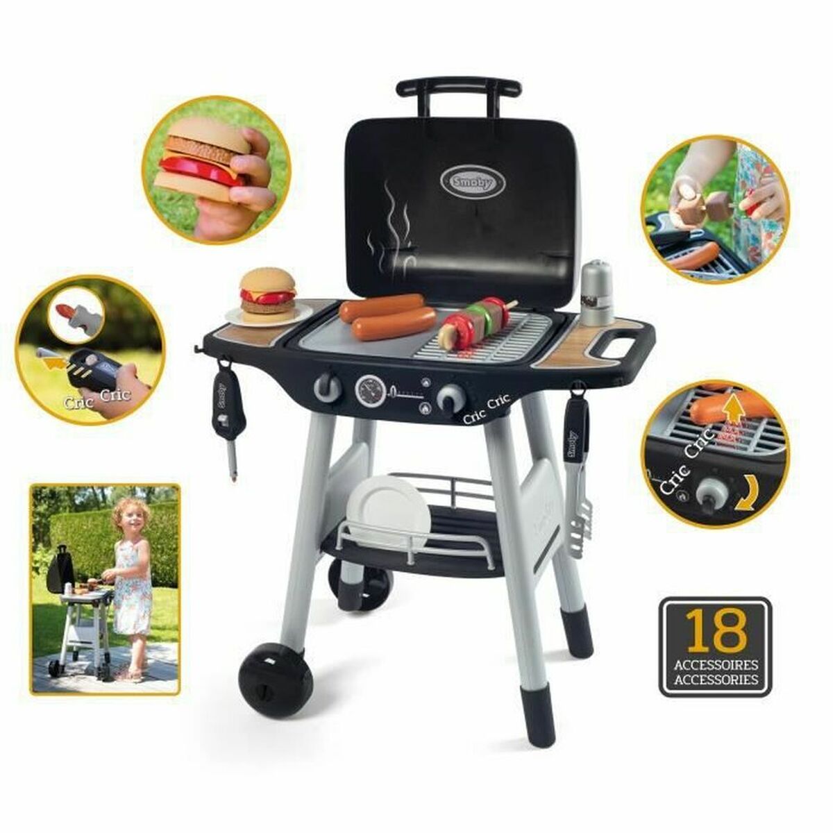 Grătar jucărie Smoby 312001 - Jucarii si jocuri, Imitații de jocuri