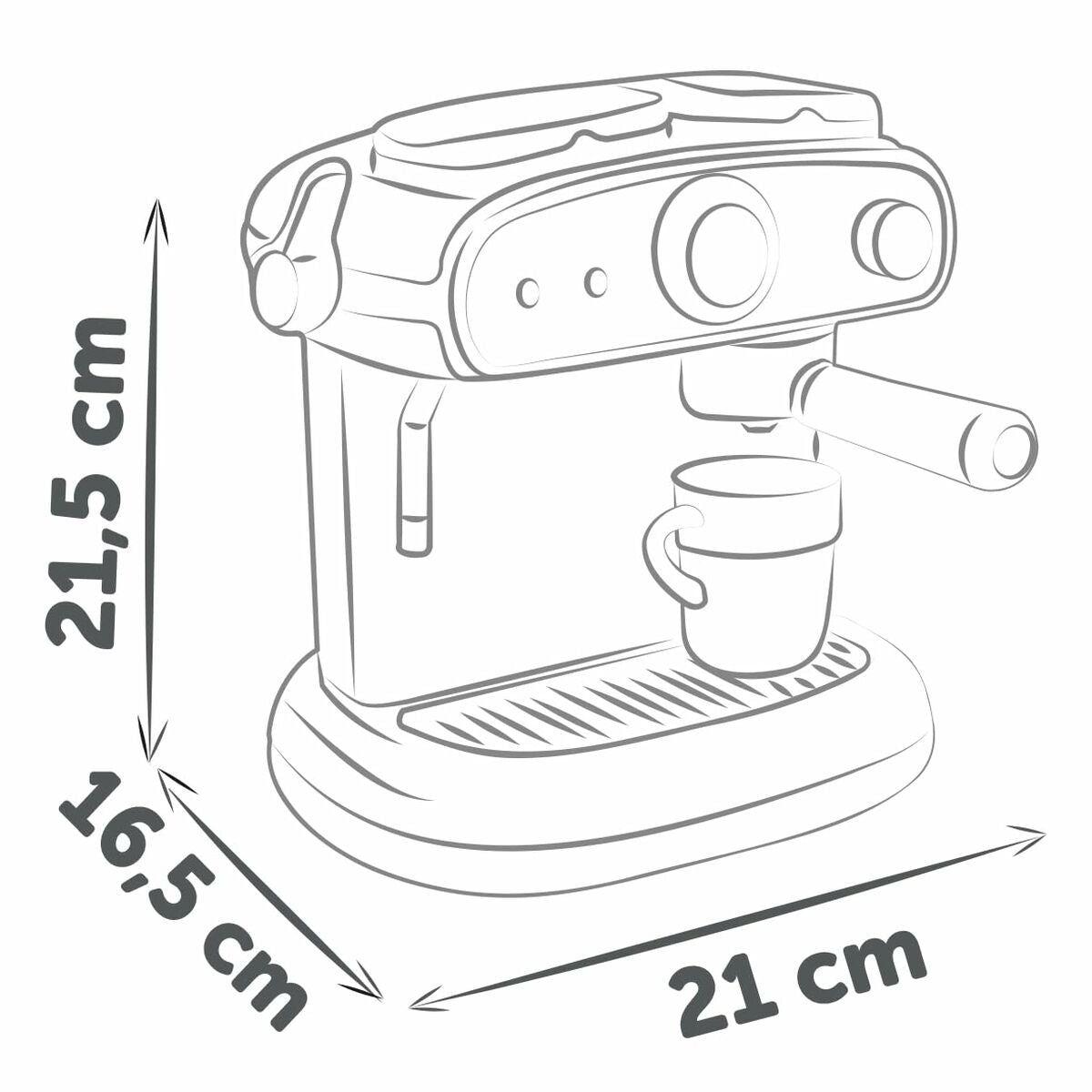 Espressor de Cafea Smoby Electronic, Funcție Apă, Lumini și Sunete, Căni Magice, 3+ Ani - Jucarii si jocuri, Imitații de jocuri