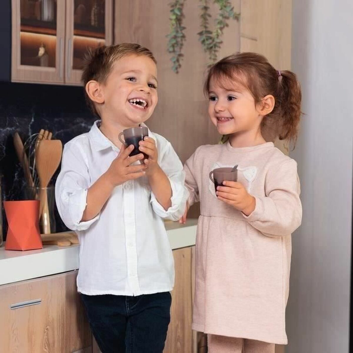 Espressor de Cafea Smoby Electronic, Funcție Apă, Lumini și Sunete, Căni Magice, 3+ Ani - Jucarii si jocuri, Imitații de jocuri