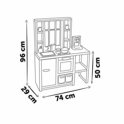 Bucătărie de Jucărie Smoby Loft 32 Piese 96 x 74 x 29 cm - Jucarii si jocuri, Imitații de jocuri