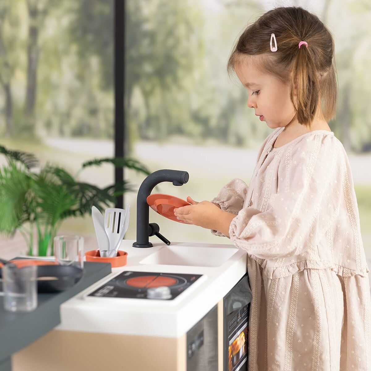 Bucătărie de Joacă Smoby, Cuptor și Aragaz, Echipată Complet - Jucarii si jocuri, Imitații de jocuri