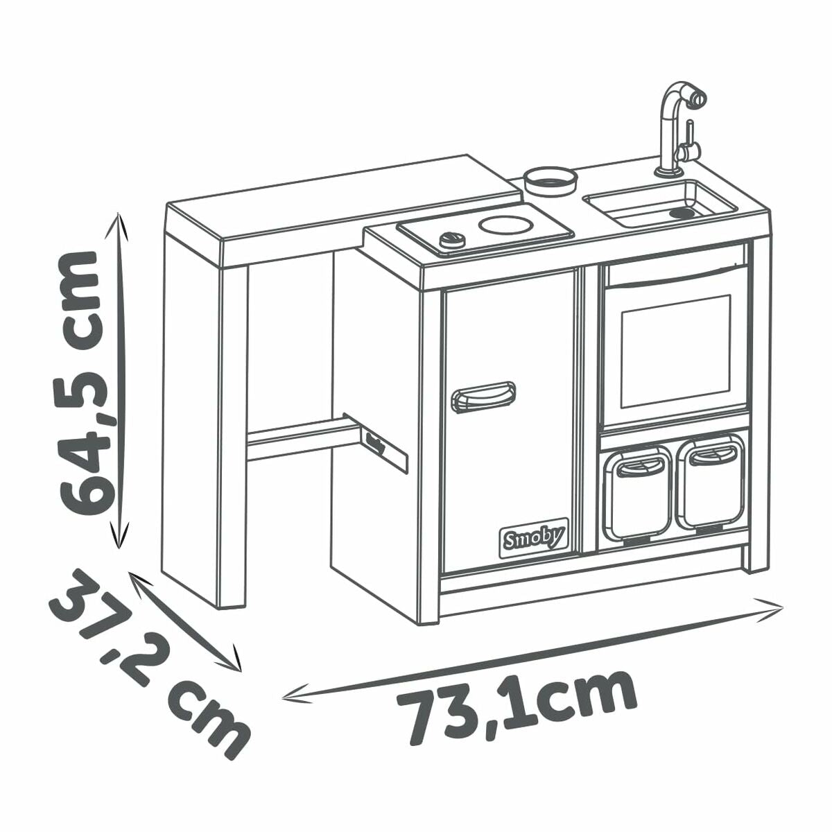 Bucătărie de Joacă Smoby, Cuptor și Aragaz, Echipată Complet - Jucarii si jocuri, Imitații de jocuri