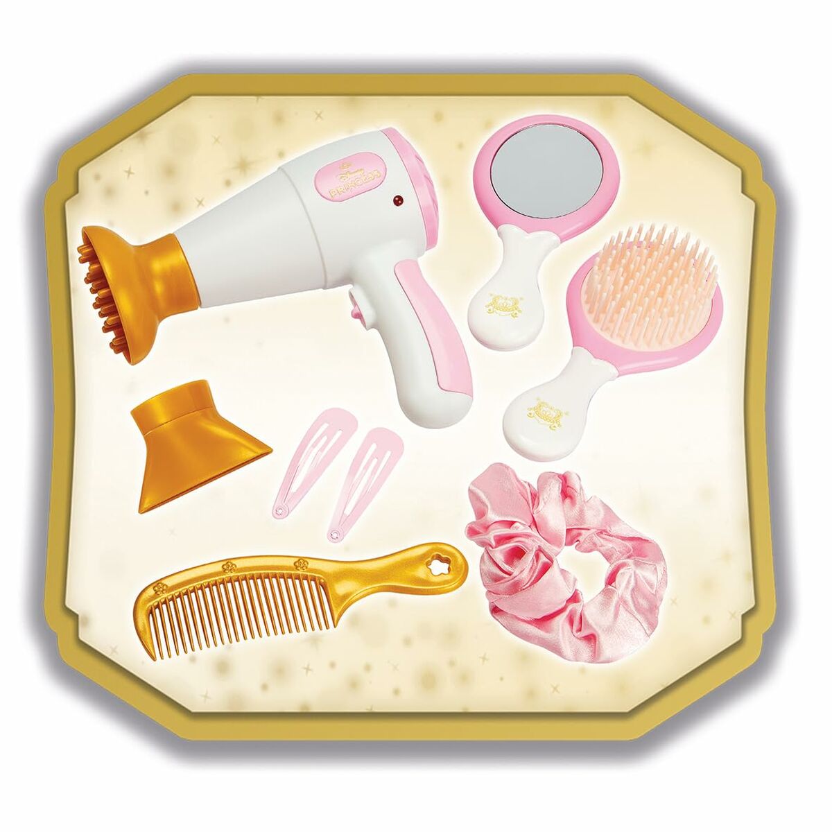 Set de Coafură Smoby Disney Princess (9 Accesorii), Uscător de Păr Electronic, Oglindă și Perie, 3+ Ani - Jucarii si jocuri, Imitații de jocuri