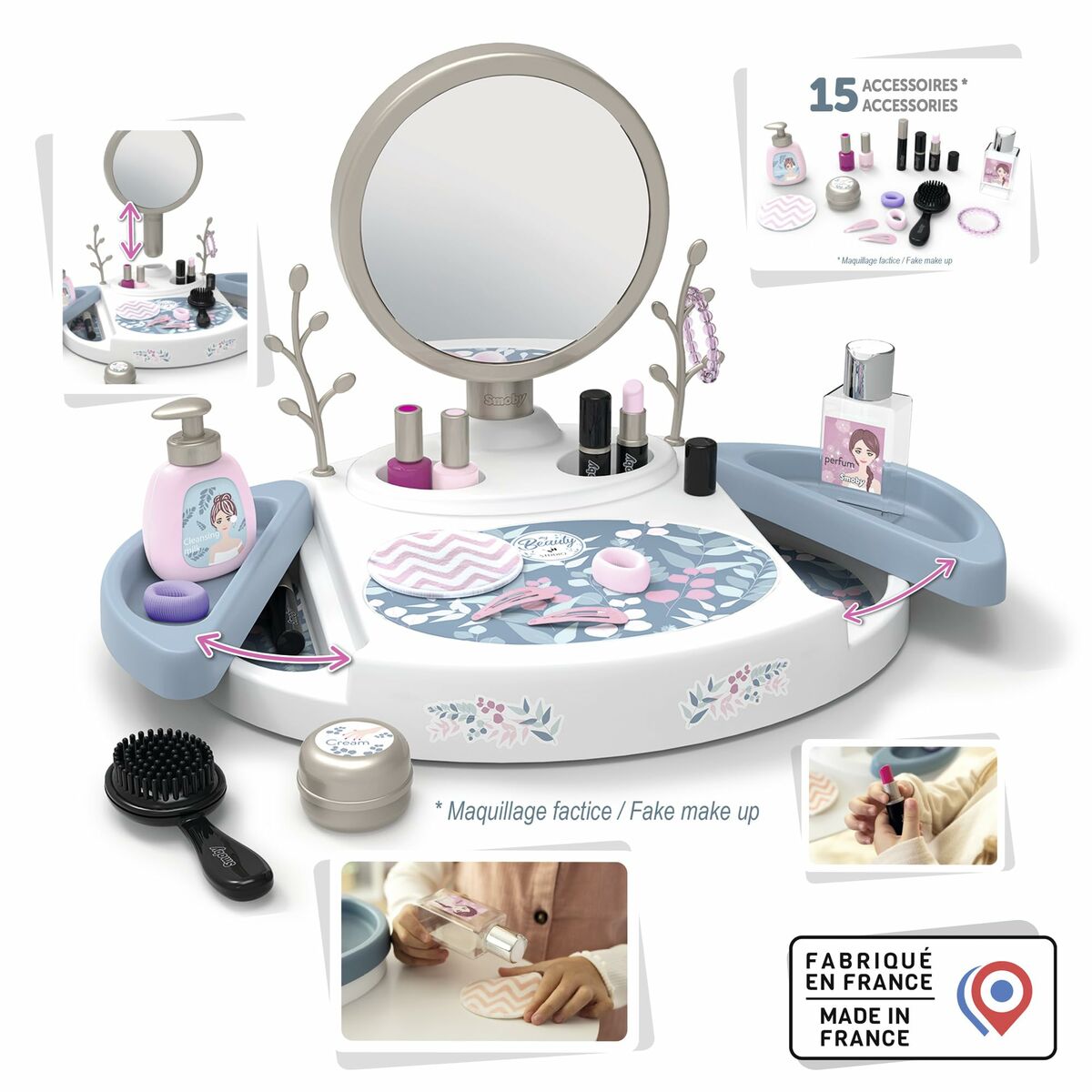 Set de Machiaj pentru Copii Smoby My beauty studio Alb - Jucarii si jocuri, Costume și accesorii