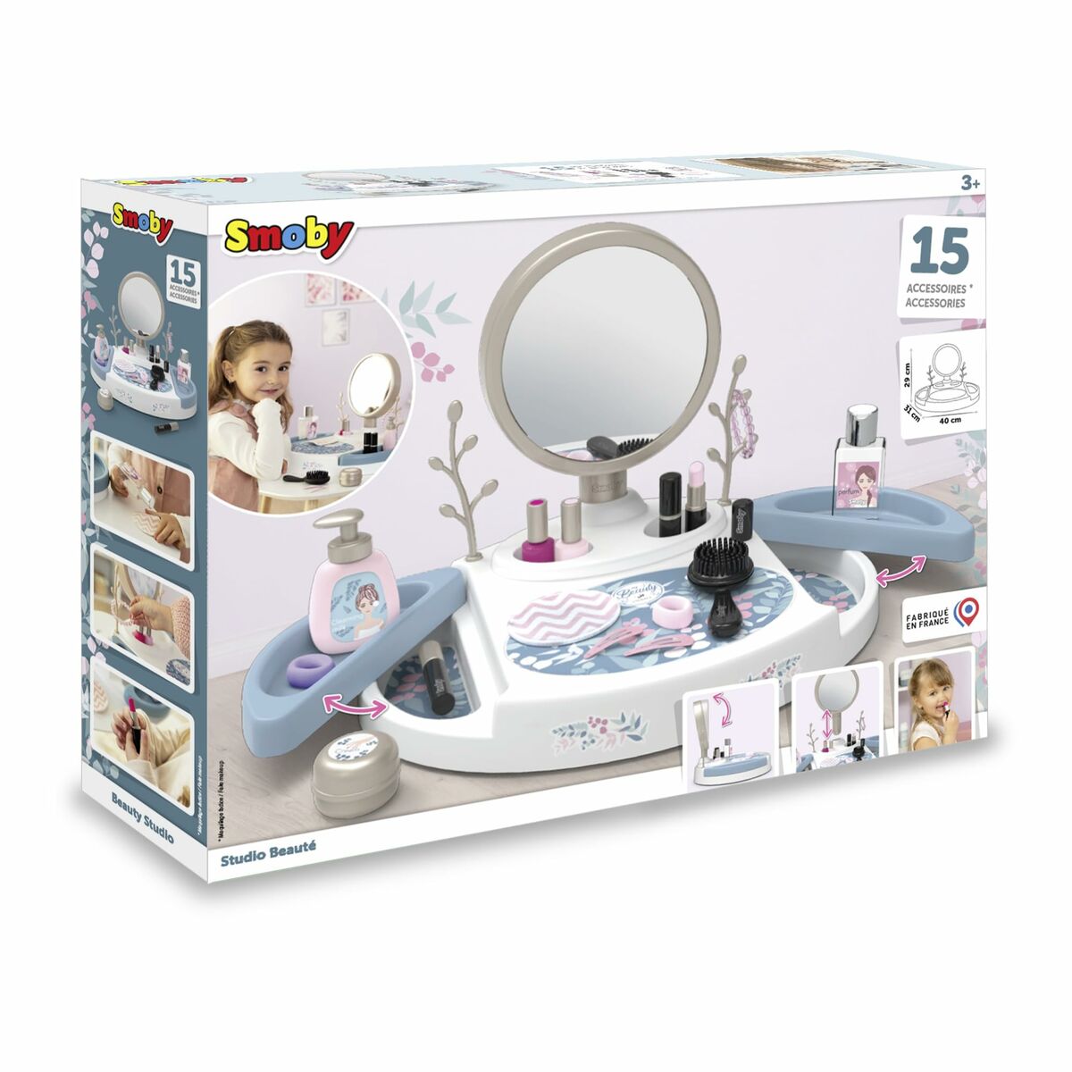Set de Machiaj pentru Copii Smoby My beauty studio Alb - Jucarii si jocuri, Costume și accesorii