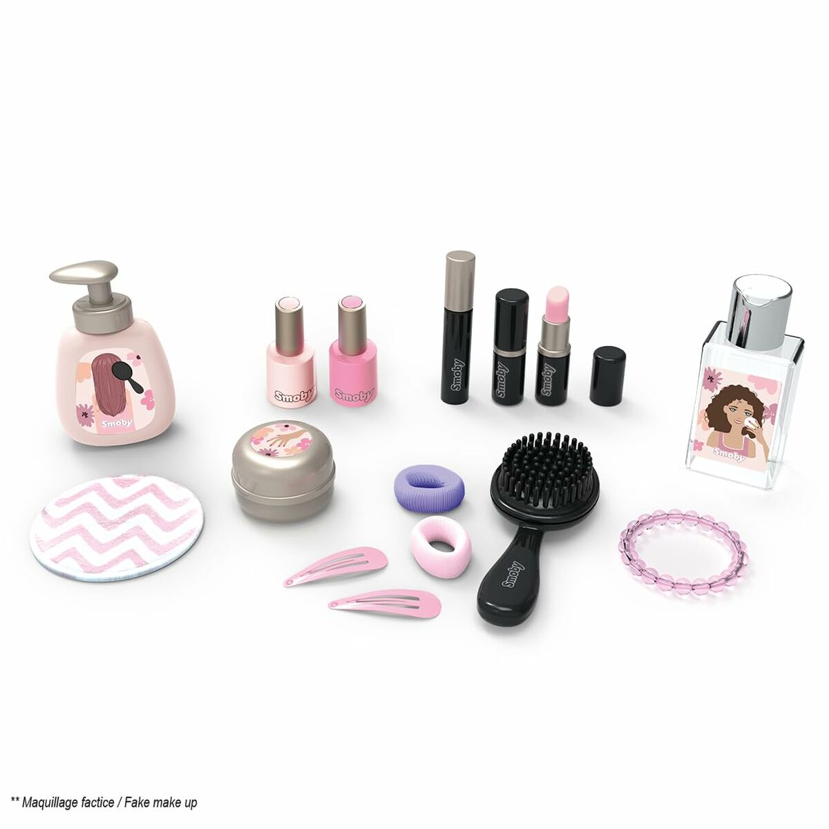Set de Frumusețe Smoby My Beauty cu Oglindă Rotativă, 15 Accesorii, 57% Reciclat, 3+ Ani - Jucarii si jocuri, Imitații de jocuri