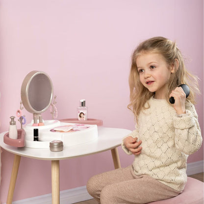 Set de Frumusețe Smoby My Beauty cu Oglindă Rotativă, 15 Accesorii, 57% Reciclat, 3+ Ani - Jucarii si jocuri, Imitații de jocuri