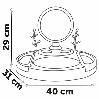 Set de Frumusețe Smoby My Beauty cu Oglindă Rotativă, 15 Accesorii, 57% Reciclat, 3+ Ani - Jucarii si jocuri, Imitații de jocuri