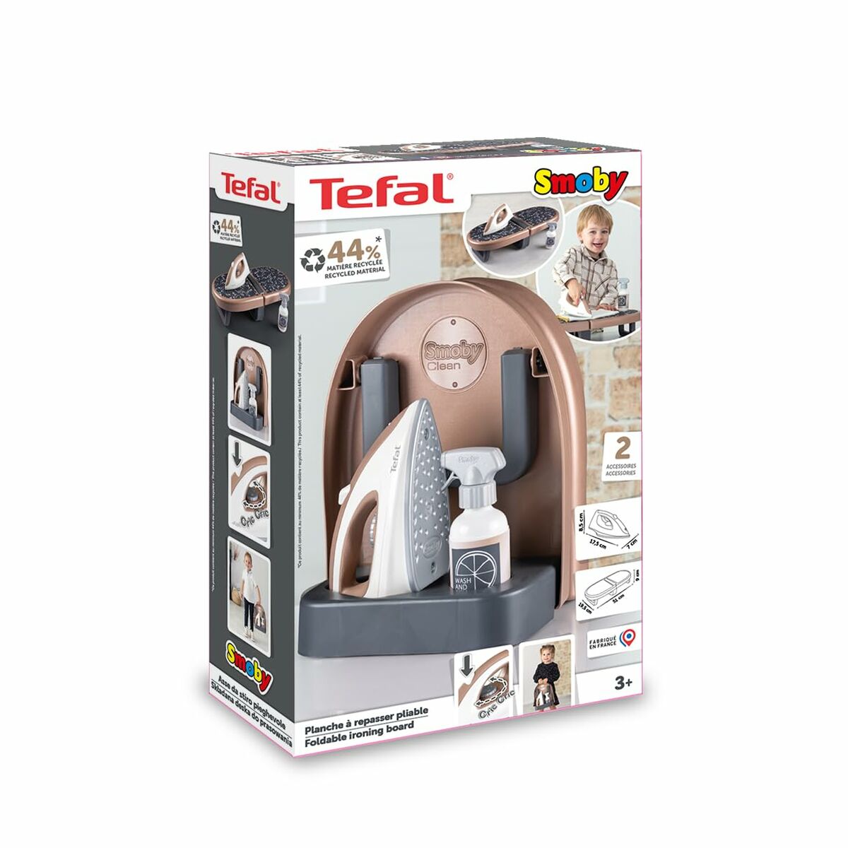 Măsuță de Călcat de Masă Smoby Tefal, Fier Electronic, Suport Vertical - Jucarii si jocuri, Imitații de jocuri