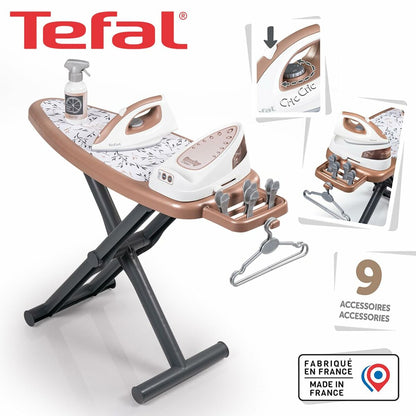 Măsuță de Călcat Smoby Tefal cu Fier de Călcat Electronic, 9 Accesorii, Pliabilă, 3+ Ani - Jucarii si jocuri, Imitații de jocuri