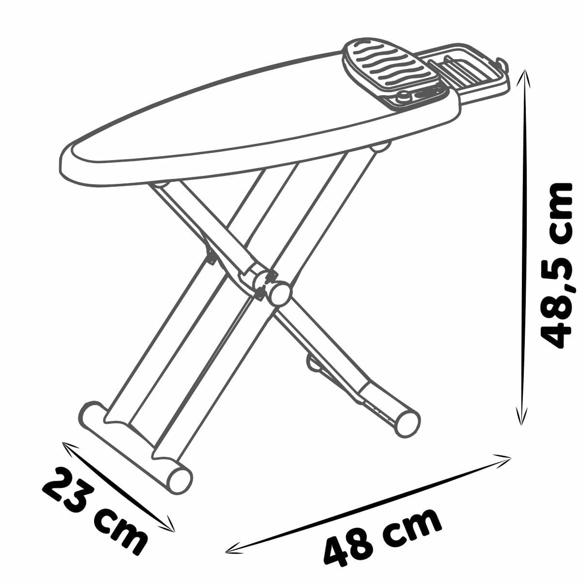 Măsuță de Călcat Smoby Tefal cu Fier de Călcat Electronic, 9 Accesorii, Pliabilă, 3+ Ani - Jucarii si jocuri, Imitații de jocuri