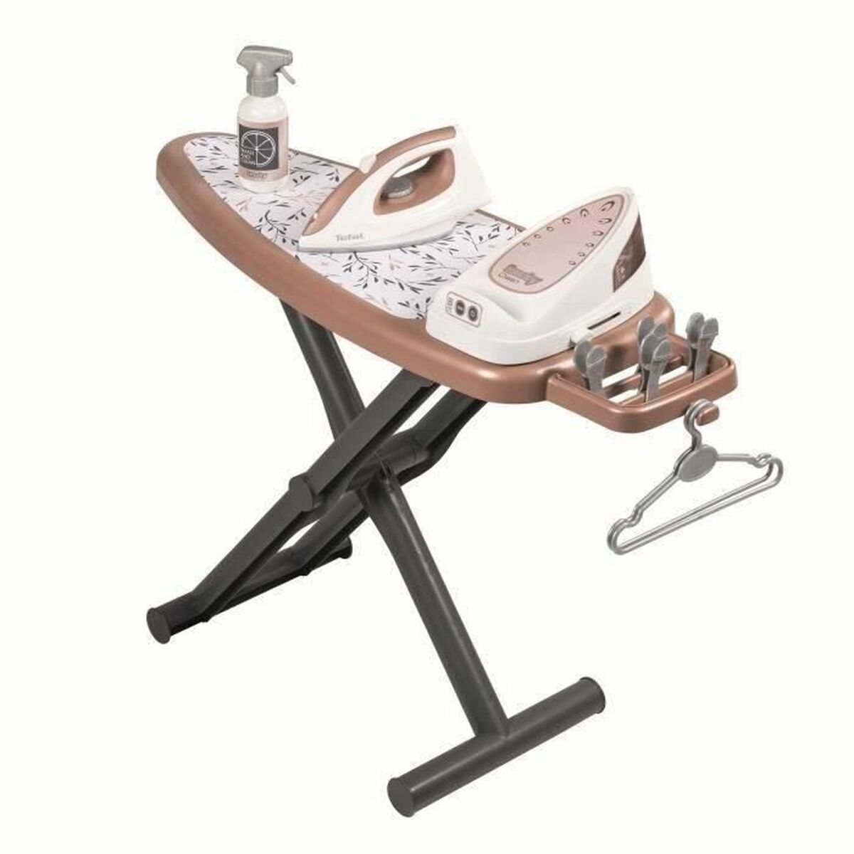 Măsuță de Călcat Smoby Tefal cu Fier de Călcat Electronic, 9 Accesorii, Pliabilă, 3+ Ani - Jucarii si jocuri, Imitații de jocuri