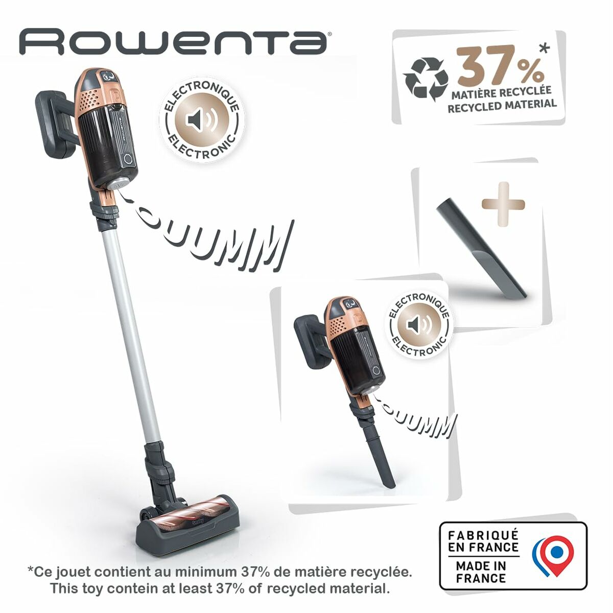 Aspirator Vertical Electronic de Jucărie Rowenta, Sunete Reale, 2-în-1 - Jucarii si jocuri, Imitații de jocuri