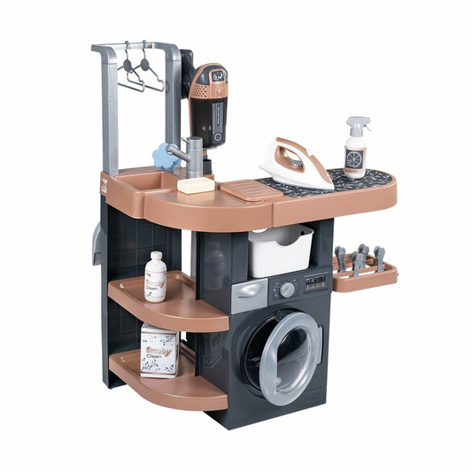Set de Curățenie Smoby Rowenta, Mașină de Spălat & Aspirator Electronic, 78 cm, 17 Accesorii, 43% Material Reciclat - Jucarii si jocuri, Imitații de jocuri