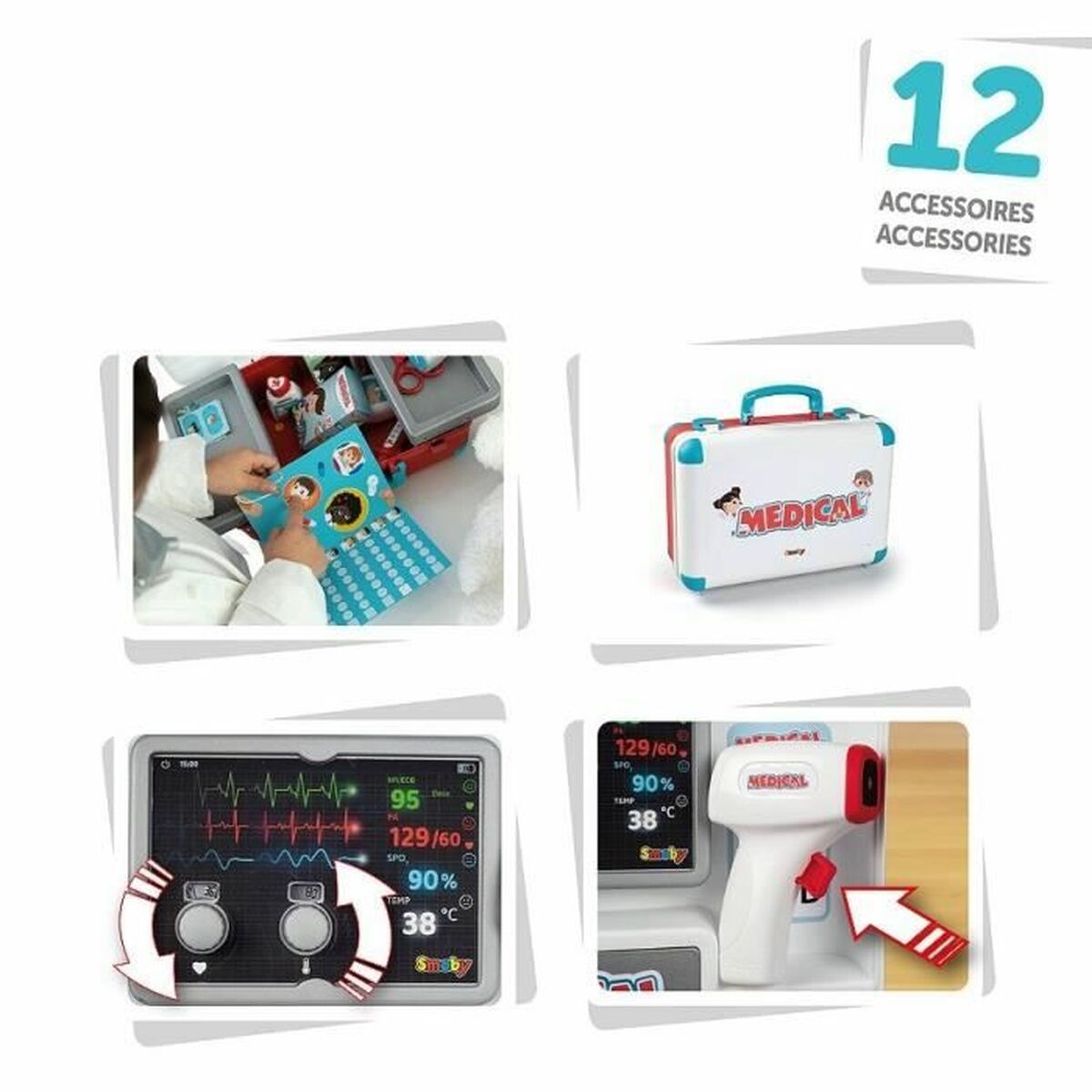 Trusă medicală de jucărie cu accesorii Smoby - Jucarii si jocuri, Imitații de jocuri