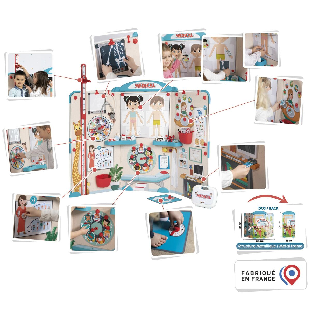 Trusă medicală de jucărie cu accesorii Smoby Cabinet Medical - Jucarii si jocuri, Imitații de jocuri