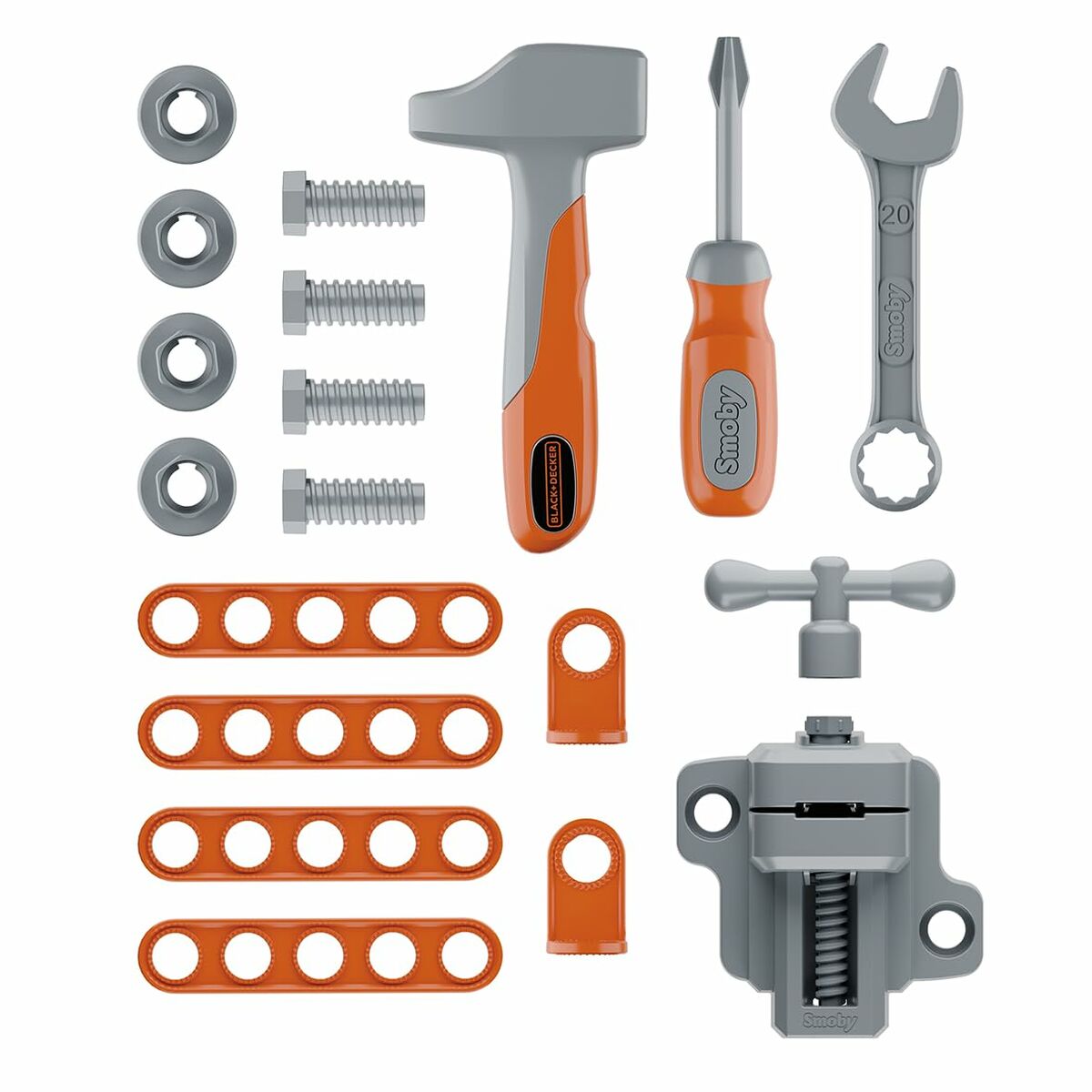 Atelier Mobil Black+Decker Smoby 3-în-1, Cărucior de Scule și Banc de Lucru - Jucarii si jocuri, Imitații de jocuri