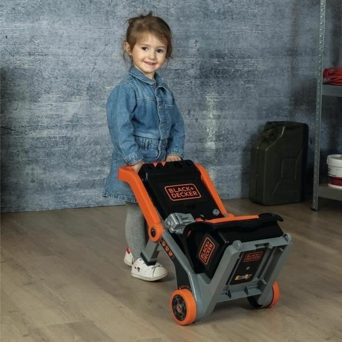 Atelier Mobil Black+Decker Smoby 3-în-1, Cărucior de Scule și Banc de Lucru - Jucarii si jocuri, Imitații de jocuri