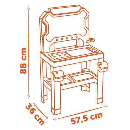 Atelier/Banc de Lucru Smoby Black+Decker, Menghină Funcțională, 36 Accesorii, - Jucarii si jocuri, Imitații de jocuri