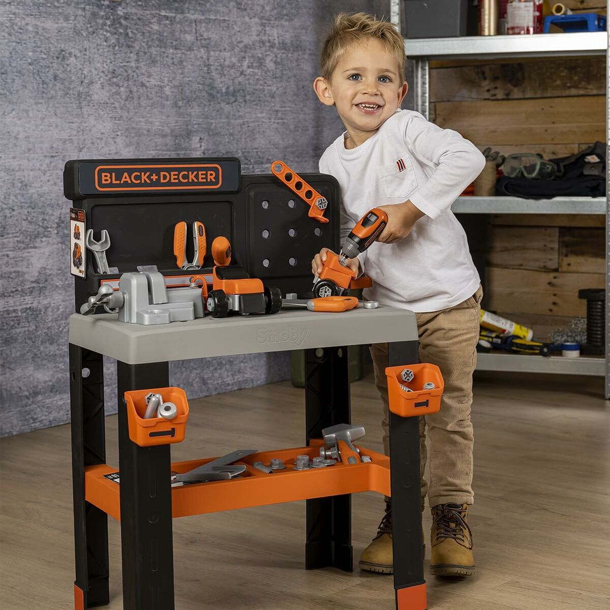 Atelier/Banc de Lucru Smoby Black+Decker cu Bormașină - Jucarii si jocuri, Imitații de jocuri