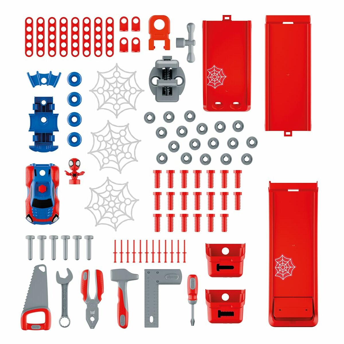 Atelier/Bancă de Lucru Smoby Marvel Spidey and His Amazing Friends, 94 Accesorii, Mașină de Construit, 3+ Ani - Jucarii si jocuri, Imitații de jocuri