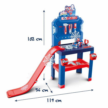 Atelier/Bancă de Lucru Smoby Marvel Spidey and His Amazing Friends, 94 Accesorii, Mașină de Construit, 3+ Ani - Jucarii si jocuri, Imitații de jocuri